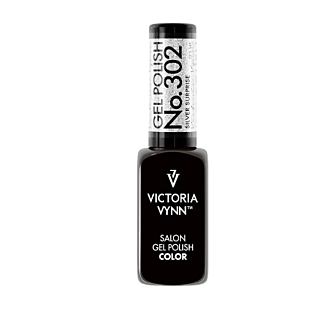 GEL POLISH 302 Silver Surprise Hybrid nail polish 8ml - Victoria Vynn - Hudpleiegrossisten