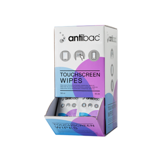Touchscreen Wipes, displaykartong med 95 stk Antibac - Desinfiseringsmiddel - Hudpleiegrossisten