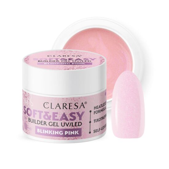 CLARESA BUILDER GEL SOFT&EASY BUILDER GEL BLINKING PINK 45G