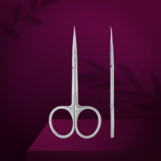 Professional cuticle scissors with hook EXCLUSIVE 23 TYPE 1 (magnolia)