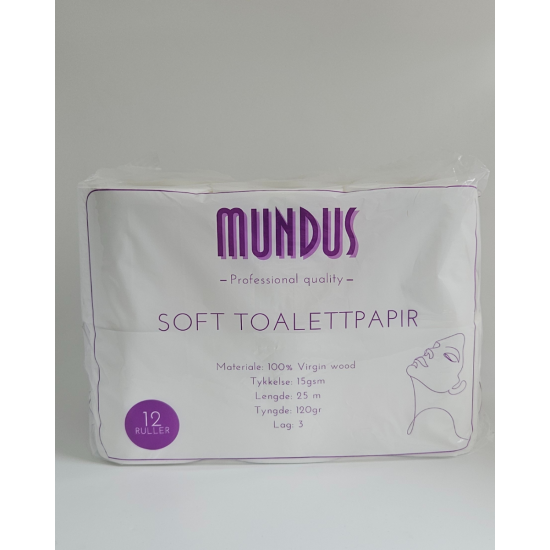 Toalettpapir soft Mundus-12 pk