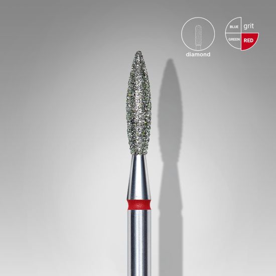 Staleks Neglebor Diamant "flame" Rød 2,3 mm/10 mm
