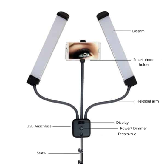 Selfie arm light  - Diverse - Hudpleiegrossisten