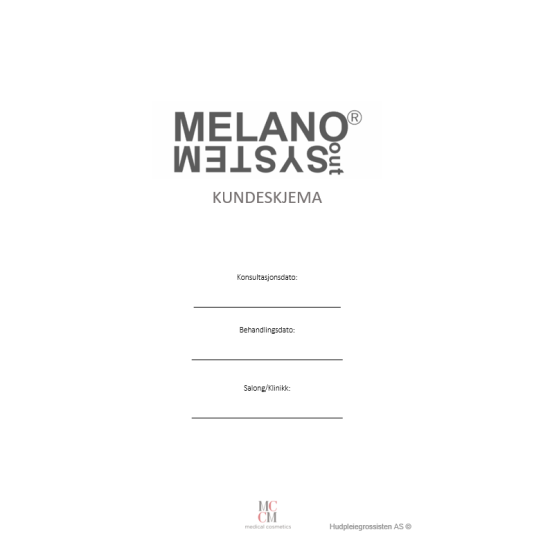 Melanoout kundeskjema - Plakater - Hudpleiegrossisten
