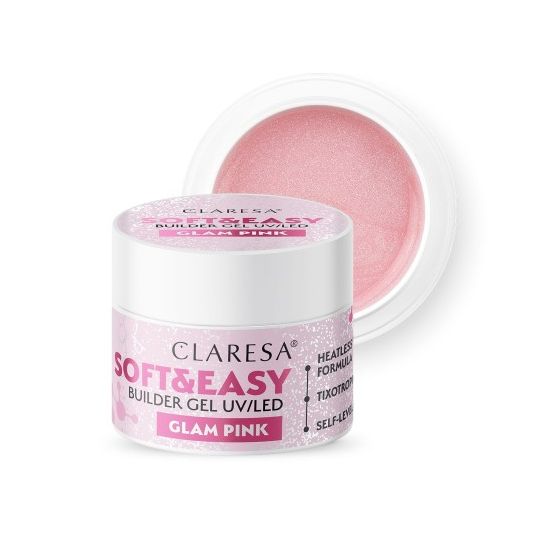 CLARESA BUILDER GEL SOFT&EASY BUILDER GEL GLAM PINK 45G