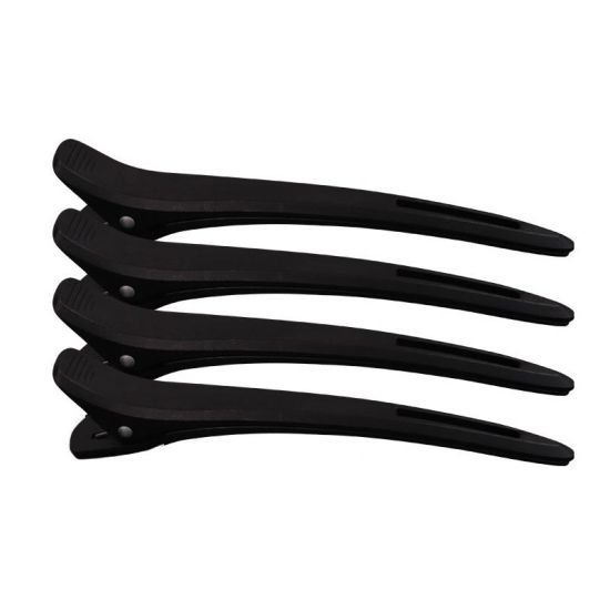 Sorte hårklyper 4-PK