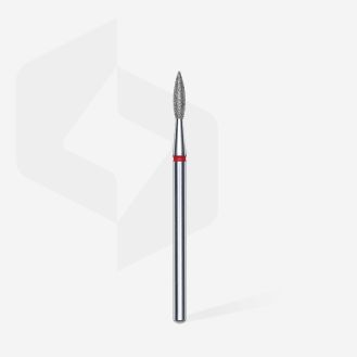 Staleks Neglebor Diamant "pointed flame" Rød 2,1 mm/8 mm 