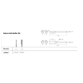 Natural Nail buffer bit - Bor/Fresere