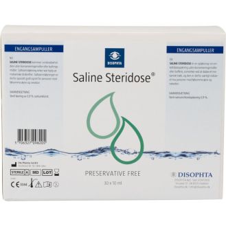Skyllevæske 10 ml - 30 stk NaCI 0,9% Isotonisk Steril