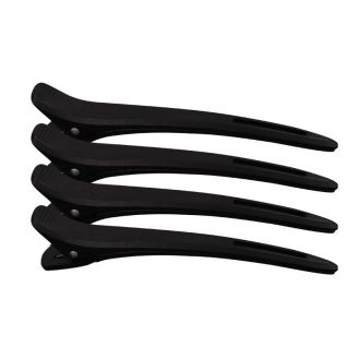 Sorte hårklyper 4-PK