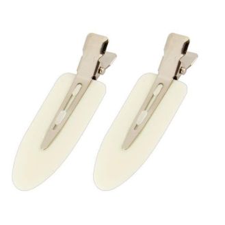 No Crease Hårspenne Hvit 2-PK